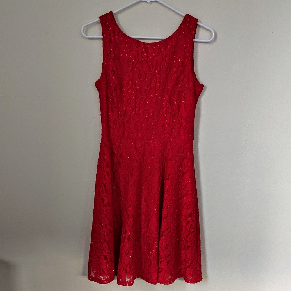 Gorgeous red sparkly Delia's dress